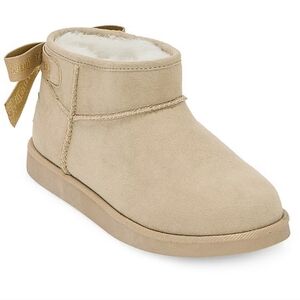 Juicy Couture Women's Size 7 Flat Heel Booties with Monogrammed Bow